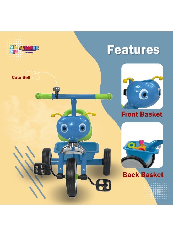 AL BADER Kids Balance Bike, 3 Wheel Bike With Rear Basket, Toddler Balance Bike For 1.5-4 Years, Kids Balance Trike With Bell, Blue - Image 3